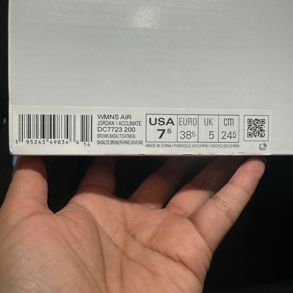 ⭐Rare Nike Air Jordan 1 Acclimate Womens Shoes Sz 7.5 Brown Sneakers DC7723-200⭐ - Picture 7 of 9